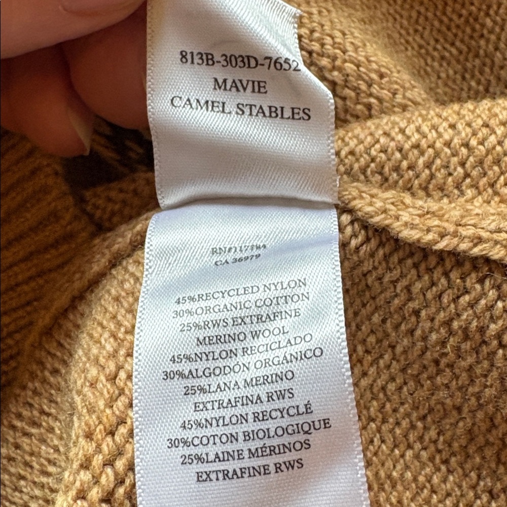 NEW RAILS Mavie Horse Cardigan Camel Cotton/Wool Blend size XL - Picture 14 of 16